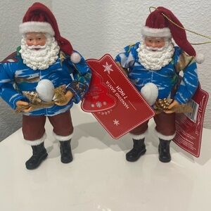 NWT Beach Santas in Hawaiian Shirt, Shells in Hand Collectors Edition ornaments